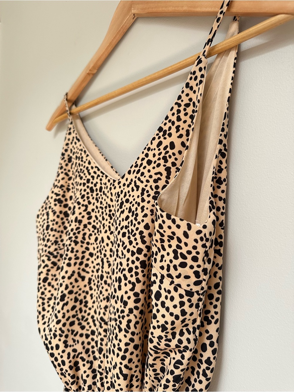 She +‎ Sky Cheetah Print Belted Romper Beige & Black Women’s Small - Picture 2 of 9